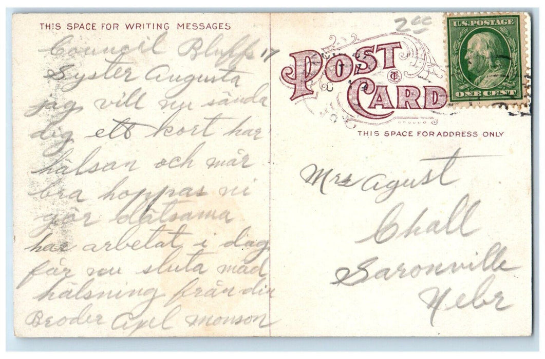 c1910 Wharf and Pavilion Lake Manawa Council Bluffs Iowa IA Posted Postcard