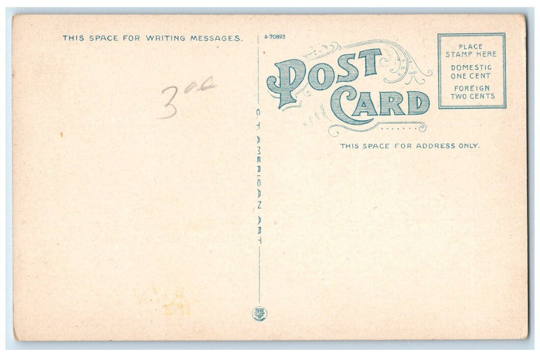 c1930's Adams Street East from Summit Hotel Creston Iowa IA Vintage Postcard