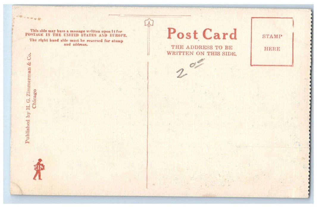 c1910 High School Building Creston Iowa IA Antique Unposted Postcard