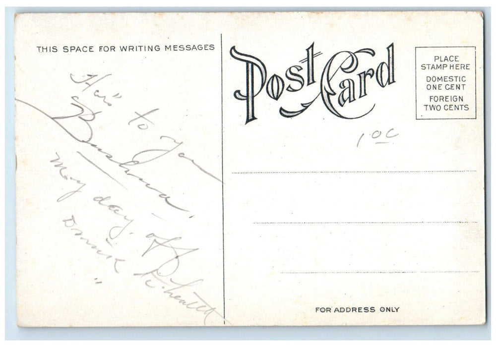 c1910 Pathway Grand Hotel Council Bluffs Iowa IA Antique Posted Postcard