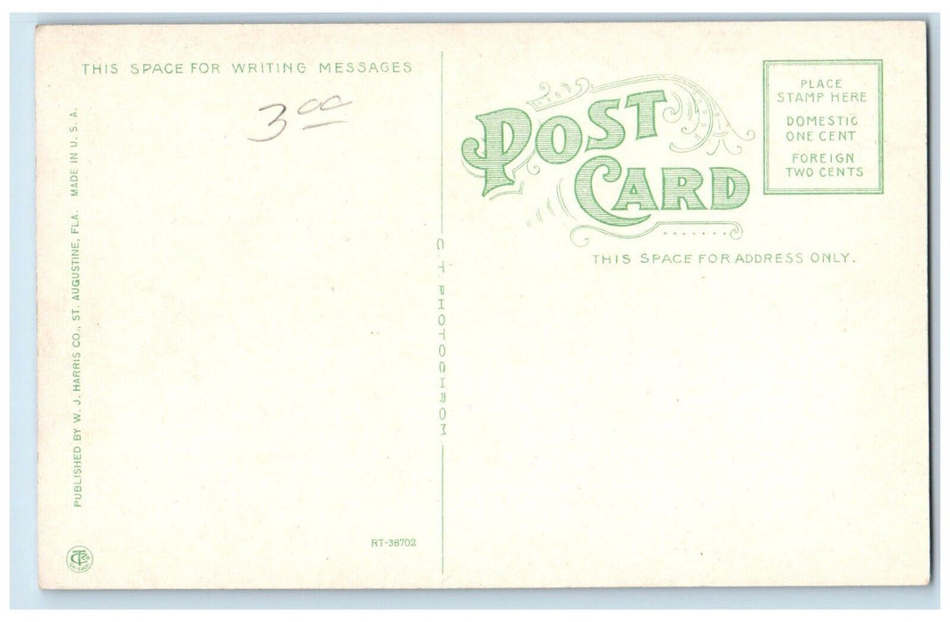 c1910 Interior of Zarada Club St. Augustine Florida FL Antique Postcard