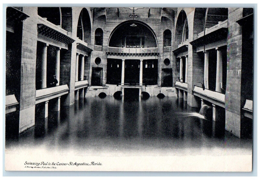 c1905 Swimming Pool in the Casino St. Augustine Florida FL Antique Postcard