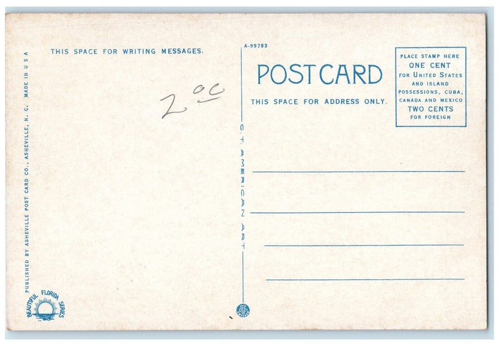 c1920's Casino Ponce De Leon Springs Florida FL Antique Unposted Postcard