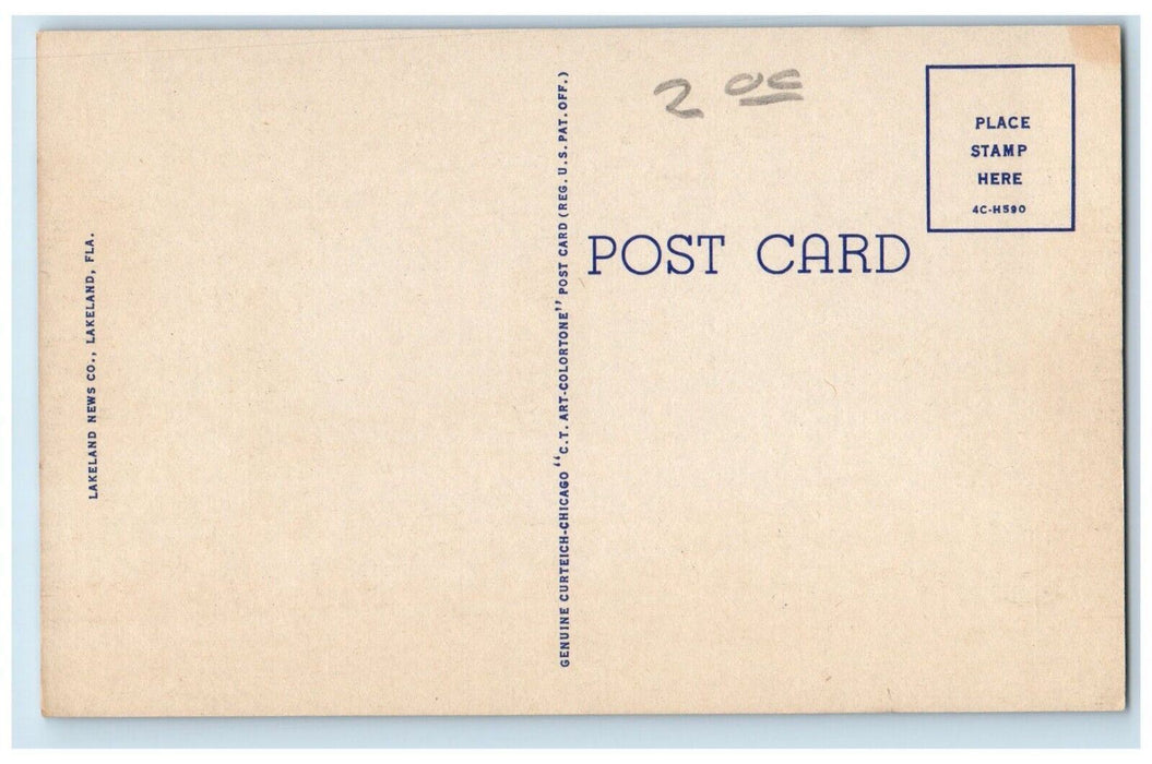 c1950's South Florida Baptist Hospital Plant City Florida FL Postcard