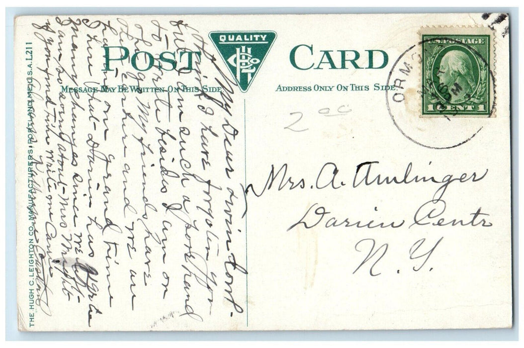 c1910 Cars Passing at Palmetto Street North Ormond Florida FL Postcard