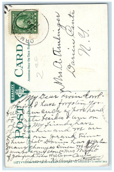 c1910 Cars Passing at Palmetto Street North Ormond Florida FL Postcard