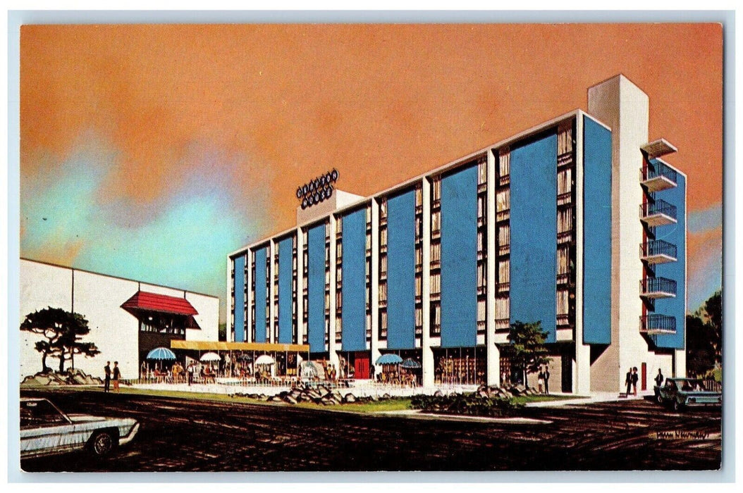 c1910 Clayton House Motel Restaurant Cocktail Lounge Davenport Iowa IA Postcard