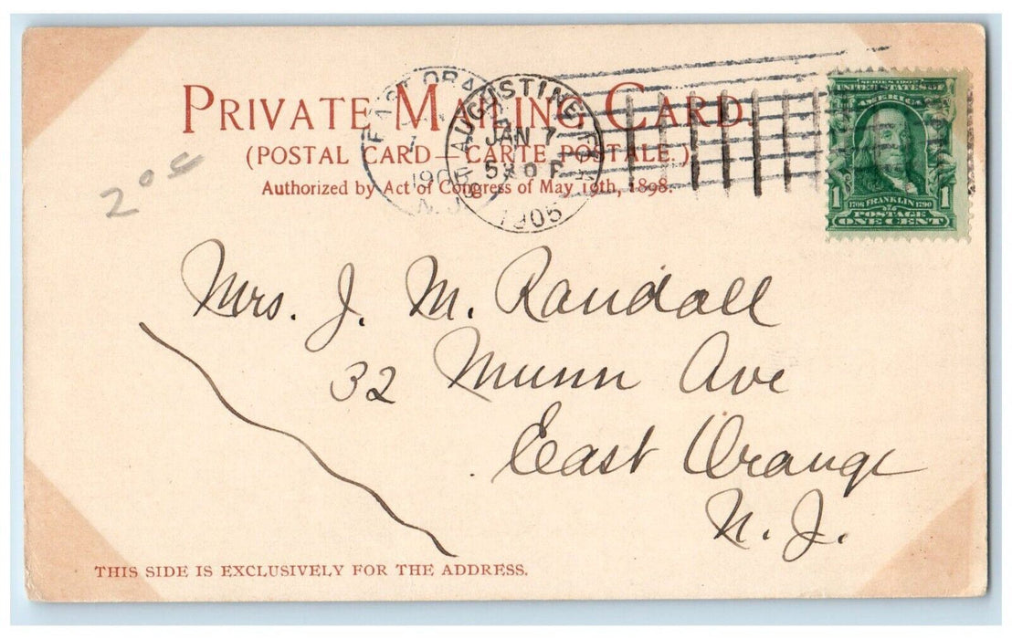 1905 The Breakers Palm Beach Florida FL Antique Posted PMC Postcard