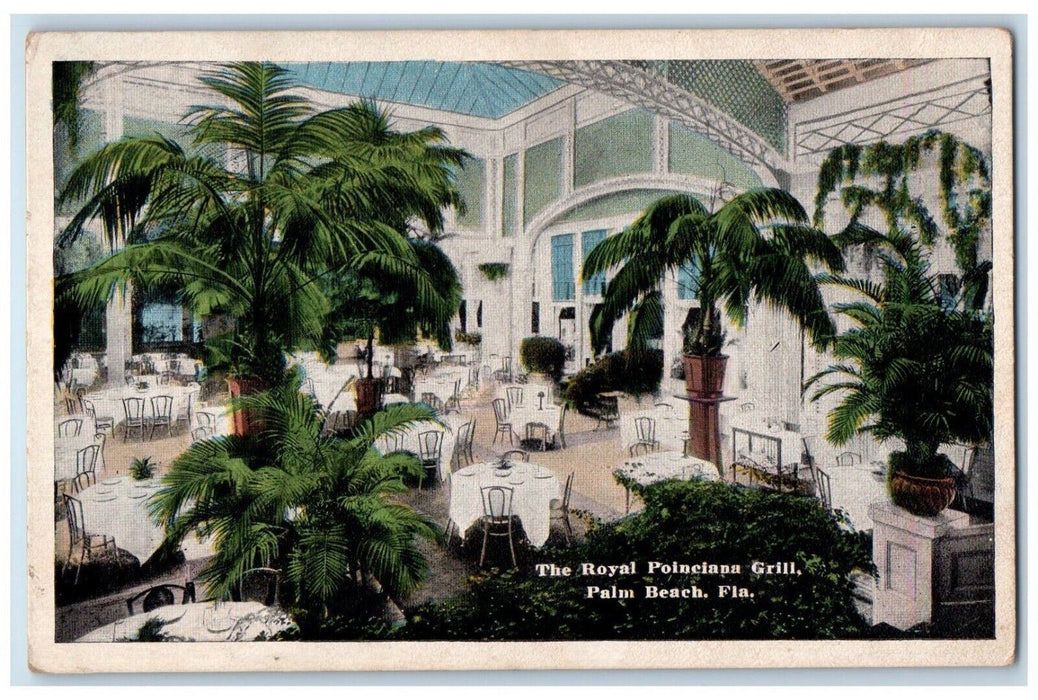 c1950's Interior Dining The Royal Poinciana Grill Palm Beach Florida FL Postcard