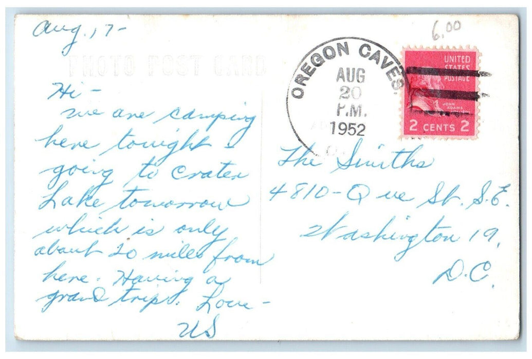 1952 Mt. Thielsen At Diamond Lake Oregon Caves Oregon OR RPPC Photo Postcard