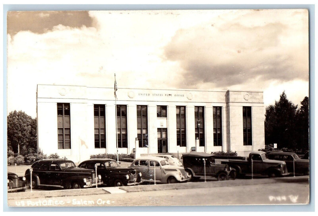 c1940's United States Post Office Cars Salem Oregon OR RPPC Photo Postcard