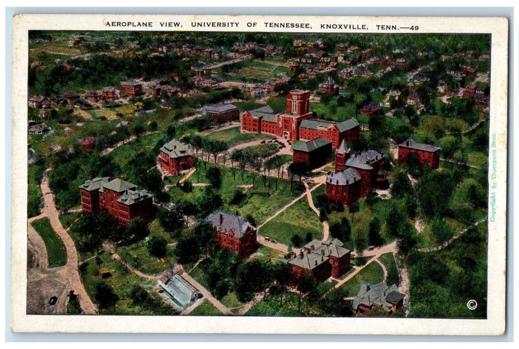 1982 Aeroplane View University Of Tennessee Knoxville TN Vintage Posted Postcard