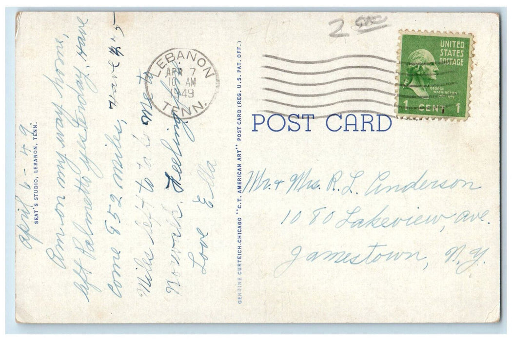 Main Drive Campus Castle Heights Military Academy Lebanon Tennessee TN Postcard