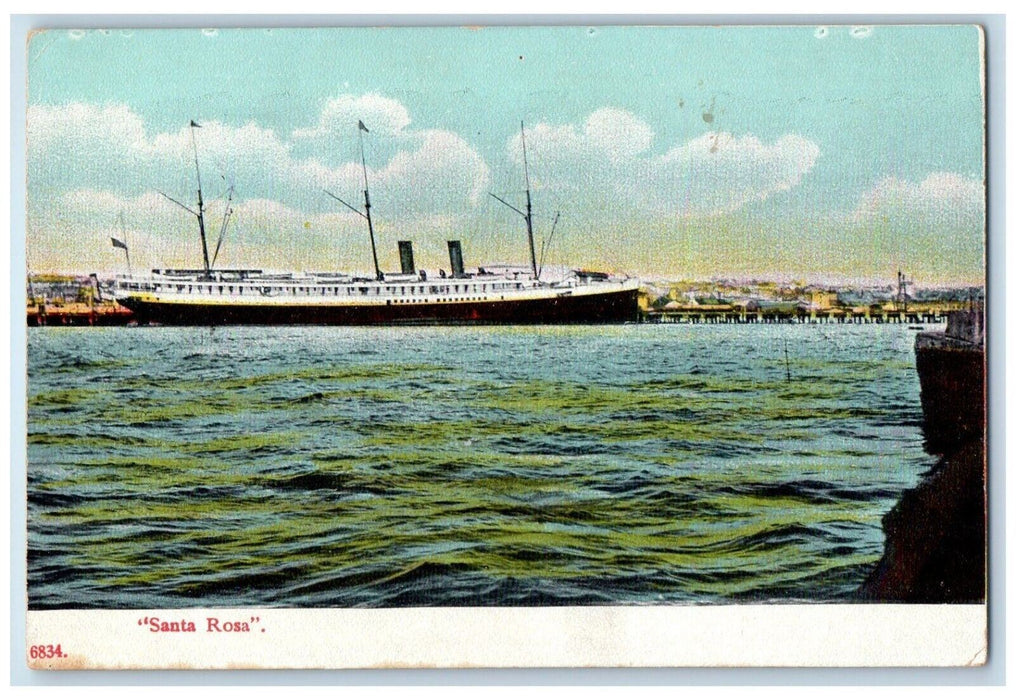 c1910 Santa Rosa San Diego California Steamer Cruise Ship Vintage PCK ...