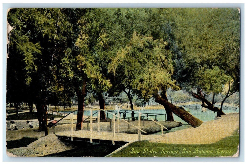 1911 Scenic View San Pedro Springs San Antonio Texas TX Antique Vintage Postcard