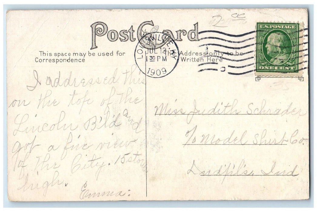 1909 United States Marine Hospital Louisville Kentucky KY Antique Postcard