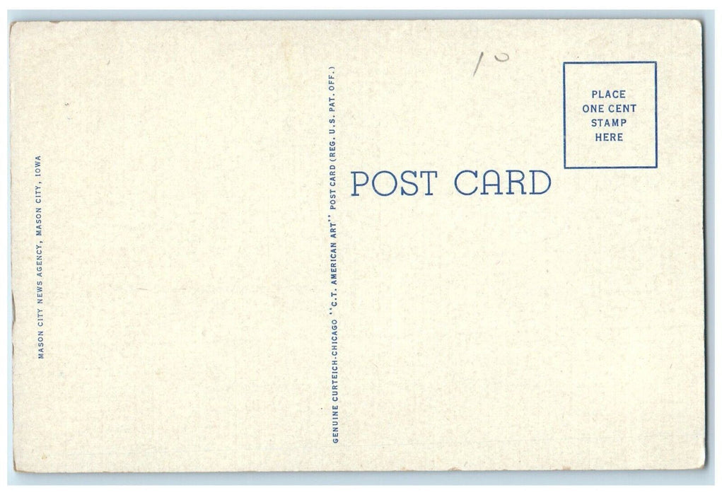 c1930's Roosevelt Junior High School Mason City Iowa IA Unposted Postcard