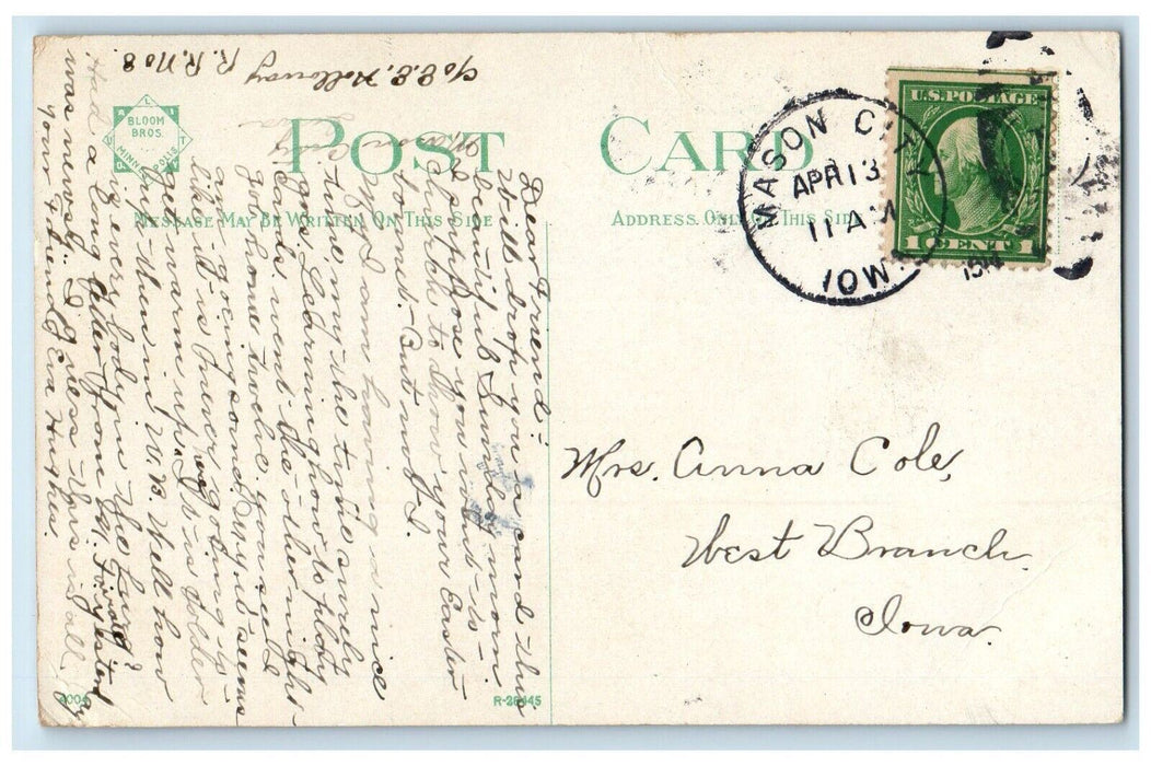 1914 Kuppingers Mill Lime Creek Mason City Iowa IA Antique Posted Postcard
