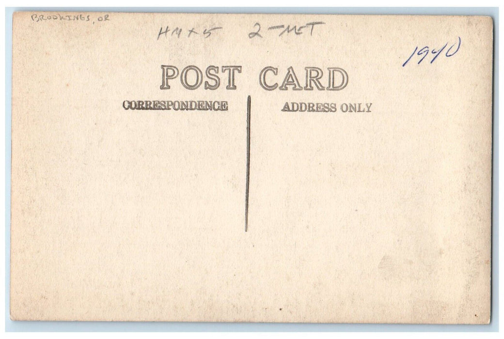 c1910's Red Woods California Near Brooking Oregon OR Antique RPPC Photo Postcard