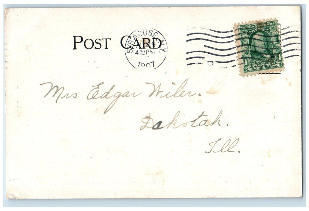 1907 New High School Manlius New York NY H.E. Ransier Antique Postcard