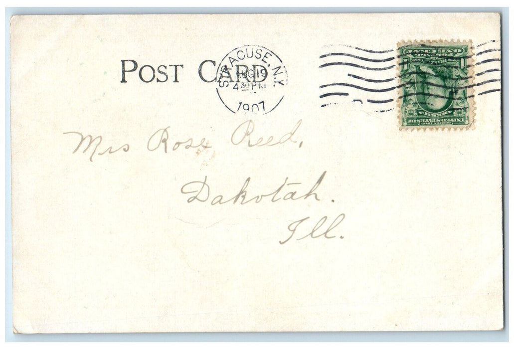 1907 St. John's School Manlius New York NY Antique Posted HE Ransier Postcard