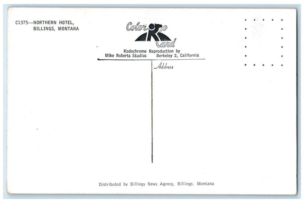c1950's Bennett Drug Stores Northern Hotel Billings Montana MT Postcard