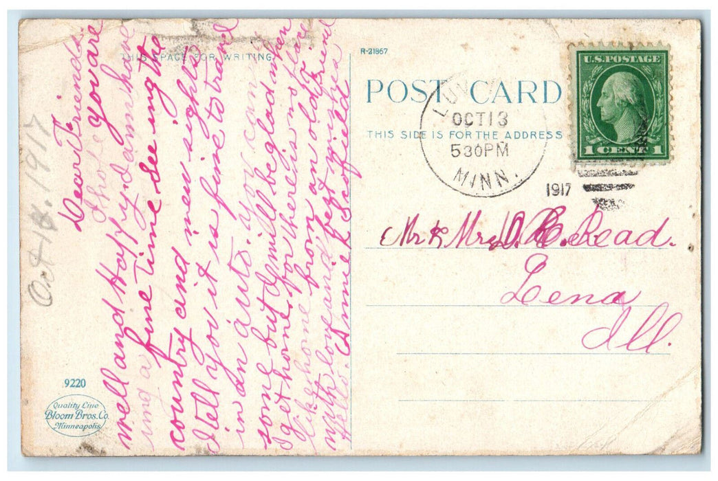 1917 First National Bank Building Exterior Mason City Iowa IA Antique Postcard