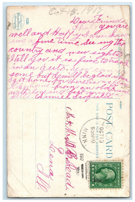 1917 First National Bank Building Exterior Mason City Iowa IA Antique Postcard