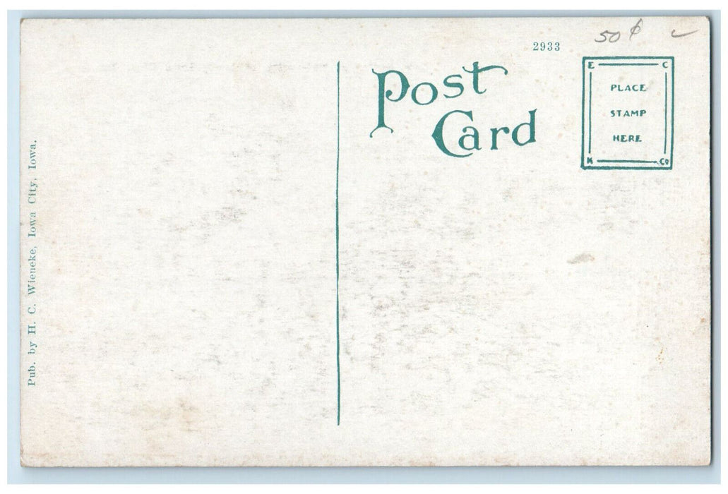 Law Building University Of  Iowa Exterior Scene Iowa City IA Antique Postcard