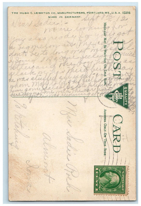 1912 Entrance To Gymnasium Coe College Cedar Rapids Iowa IA Antique Postcard