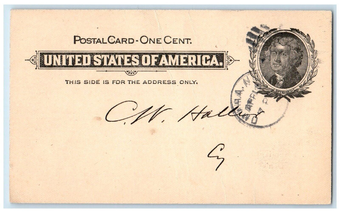 1901 Members Meeting The Commercial Club of Omaha Nebraska NE PMC Postal Card