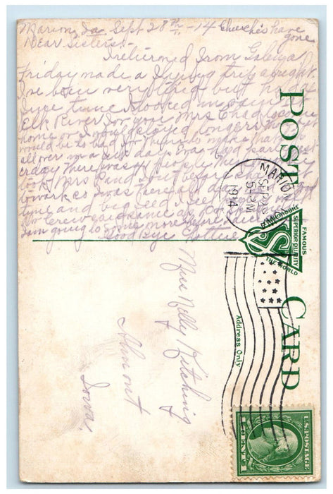 1914 Washington High School Building Cedar Rapids Iowa IA Antique Postcard