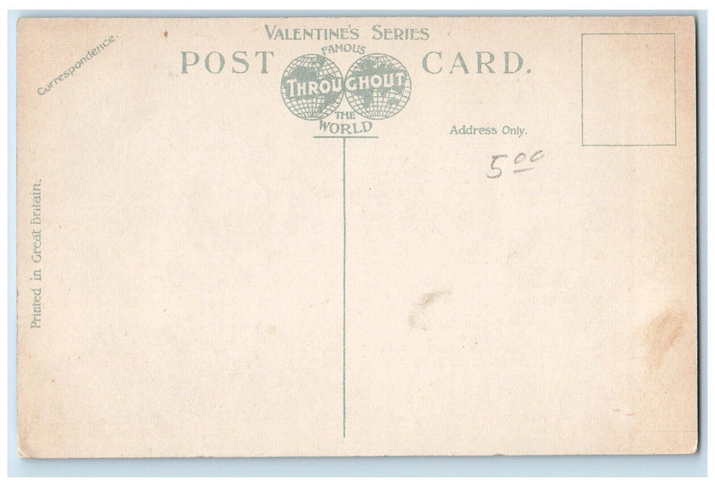 c1910 R.M.S. Caronia Steamer Cruise Ferry Ship Sea Valentine's Series Postcard