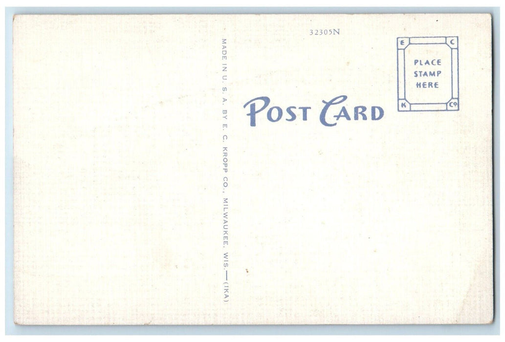 1940 Library Grinnell College Building Grinnell Iowa IA Vintage Antique Postcard