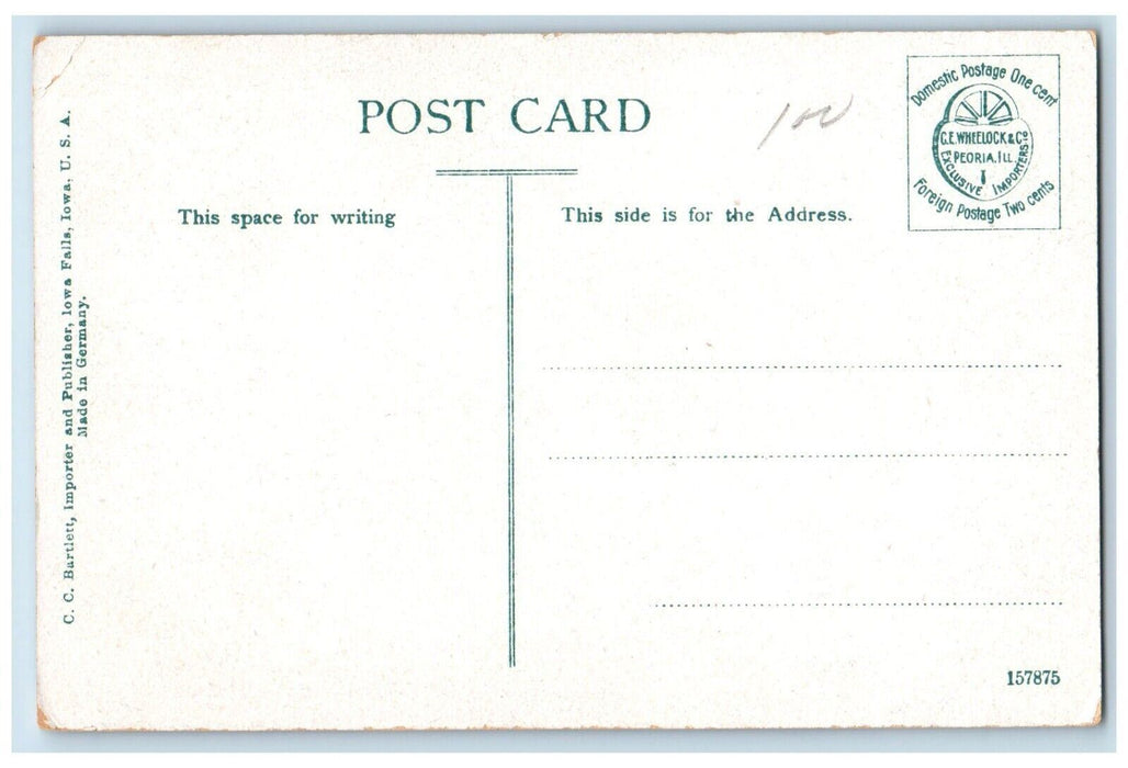 c1910 Scenic View Canoeing Oak Park River Iowa Falls Iowa IA Vintage Postcard