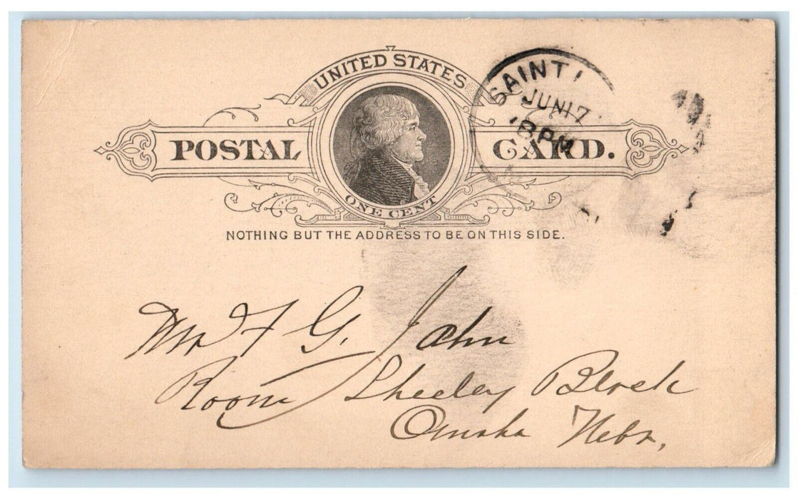 1891 C.H. Mekeel Stamp and Publishing Co. St. Louis Missouri MO Postal Card