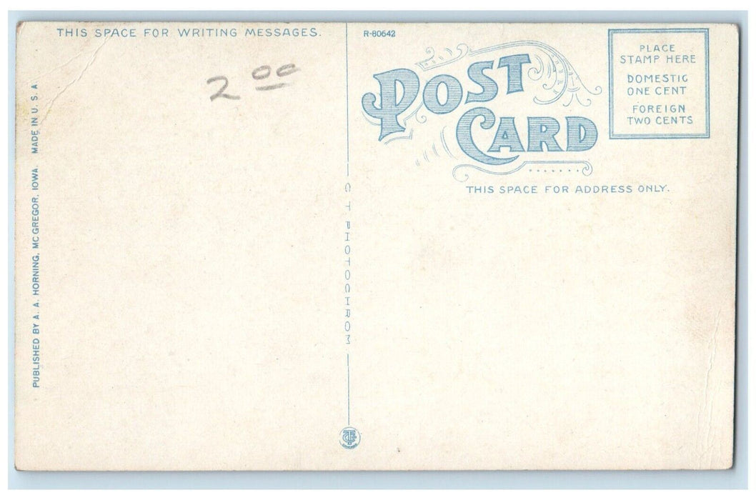 c1910 Public High School Exterior Building Prairie Du-Chien Wisconsin Postcard