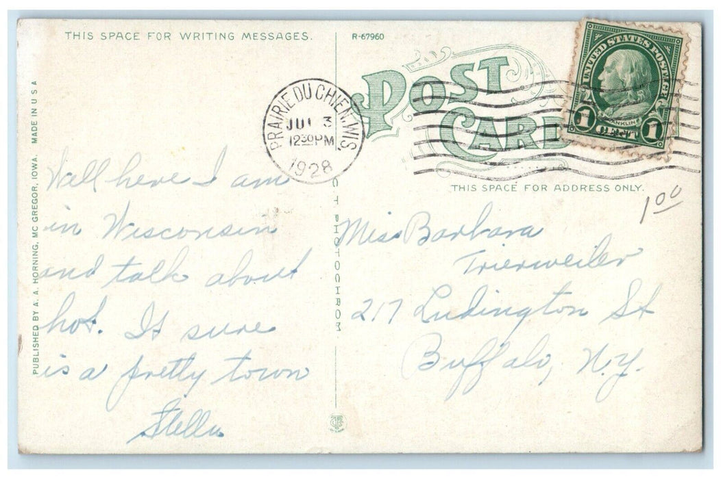 1928 Marquette Hall Dormitory Students College Department Wisconsin WI Postcard
