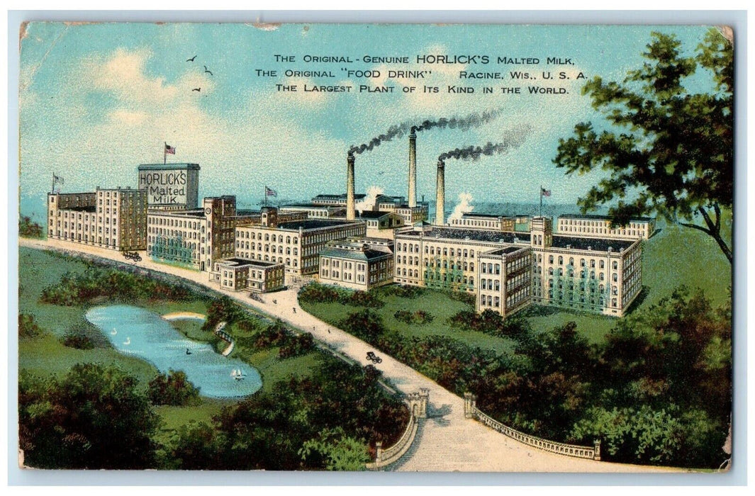 c1910 Original Genuine Horlick's Malted Milk Food Drink Advertising NY Postcard