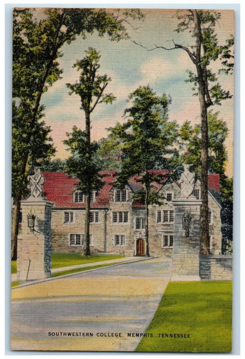 1940 Southwestern College Building Memphis Tennessee TN Antique Vintage Postcard