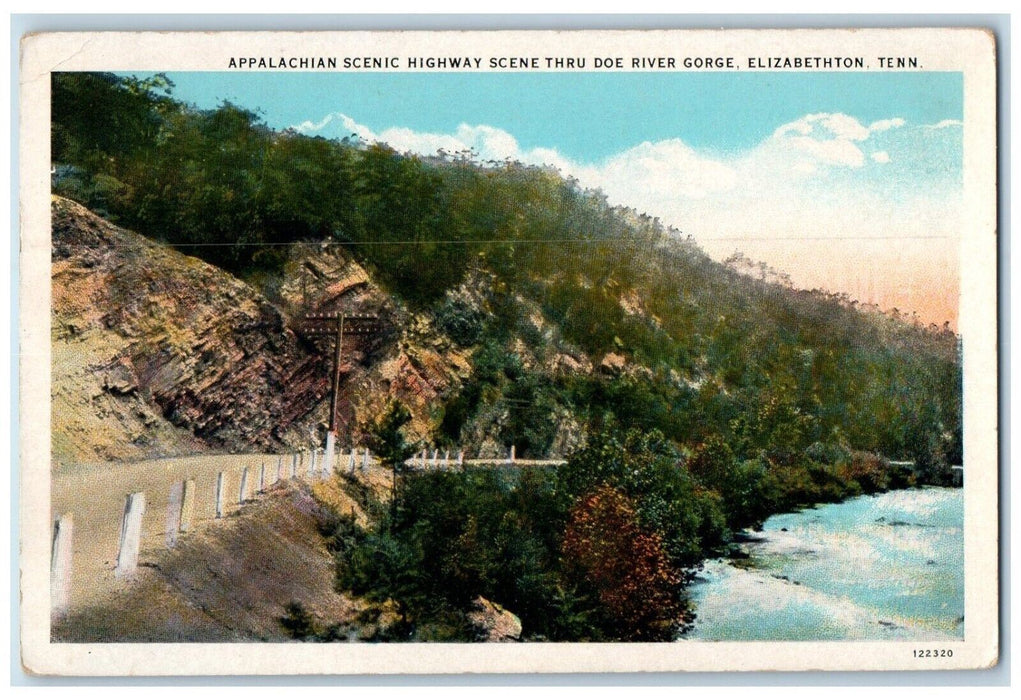 1968 Appalachian Scenic Highway Scene Elizabethhton Tennessee Vintage Postcard
