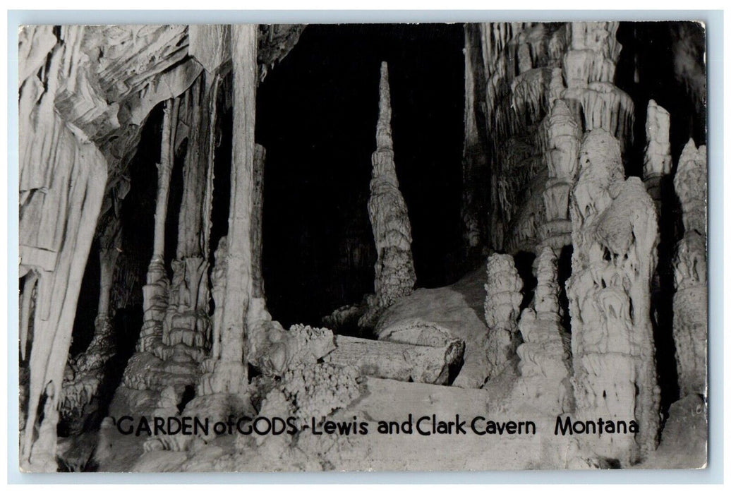 c1930's Garden Of Gods Lewis And Clark Cavern Montana MT RPPC Photo Postcard