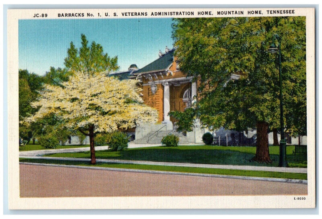 1940 Roadside View Veterans Administration Home Mountain Home Tennessee Postcard