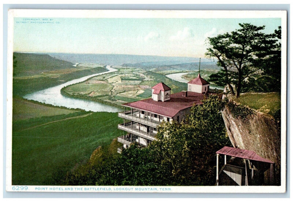 c1910 Overlooking Point Hotel Battlefield Lookout Mountain Tennessee TN Postcard