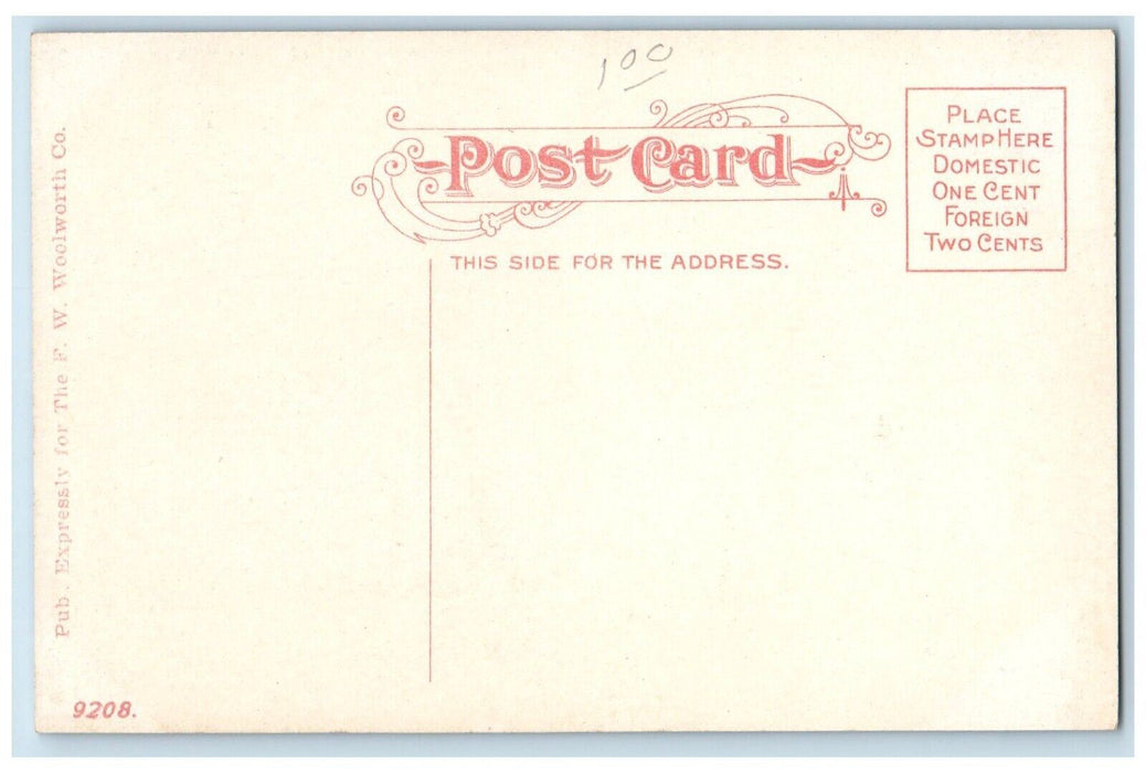 c1910 Orville Beach Manual Training School Exterior Oshkosh Wisconsin Postcard