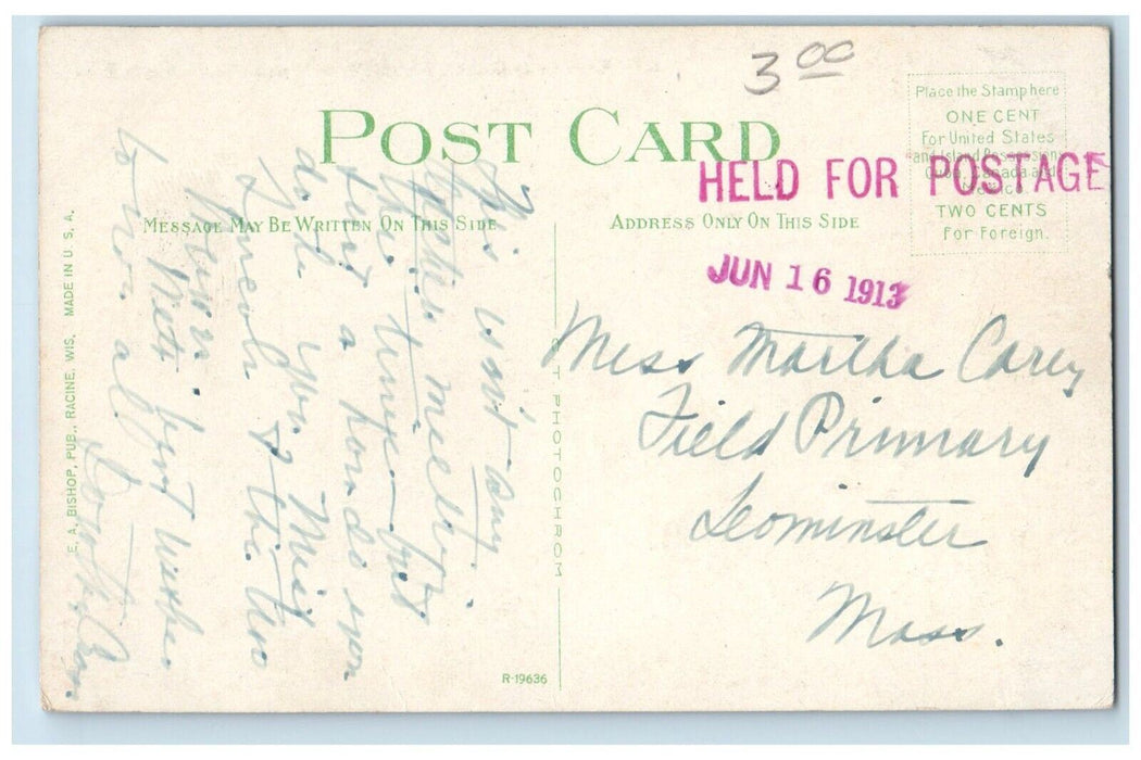 1913 University Cadets University Wisconsin Army Madison Wisconsin WI Postcard