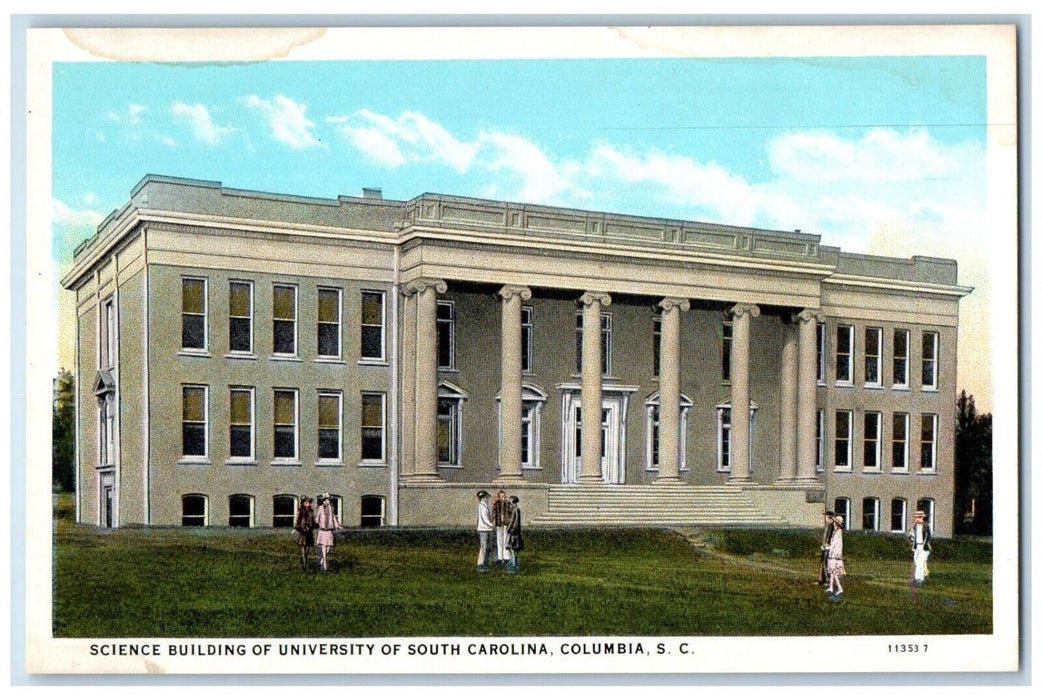 c1920 Science Building University South Carolina Columbia SC Vintage Postcard