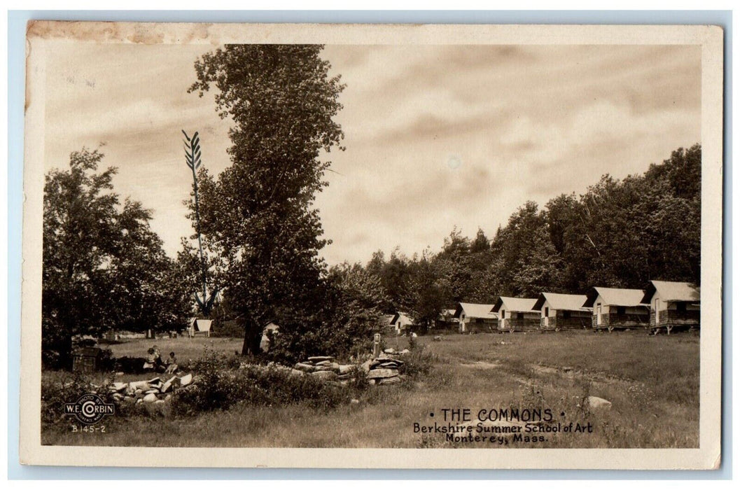 1926 The Commons Berkshire Summer School Of Art Monterey MA RPPC Photo Postcard