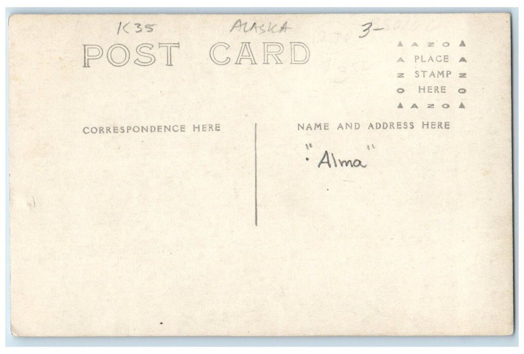 c1910's Steamship Alma Boat Mountains Alaska AK RPPC Photo Unposted Postcard