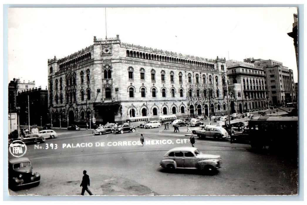 c1940's Post Office View Mexico City Mexico RPPC Photo Unposted Postcard